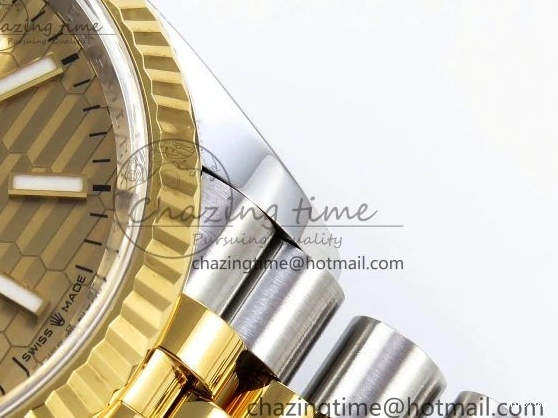 MiroTime 0112 DateJust 36 126233 Clean 1:1 Best Edition 904L Steel YG Textured Stick Dial on SS YG Jubilee Bracelet VR Trendy 1494